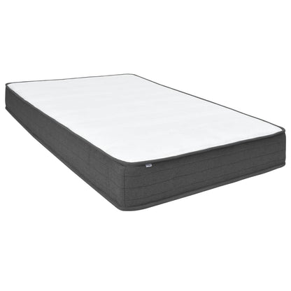Boxspring Stof Donkergrijs 140 x 200 cm Gecapitonneerd hoofdeinde + 24,5 cm bedbodem