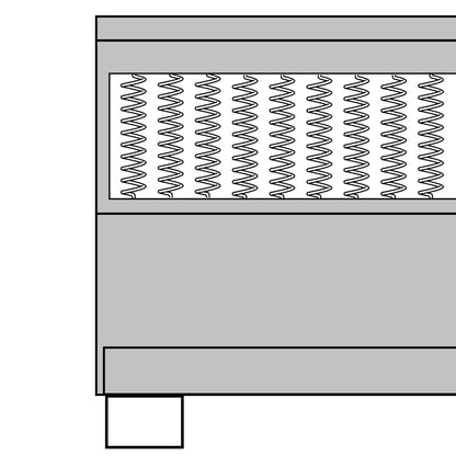 Boxspring Stof Donkergrijs 200 x 200 cm