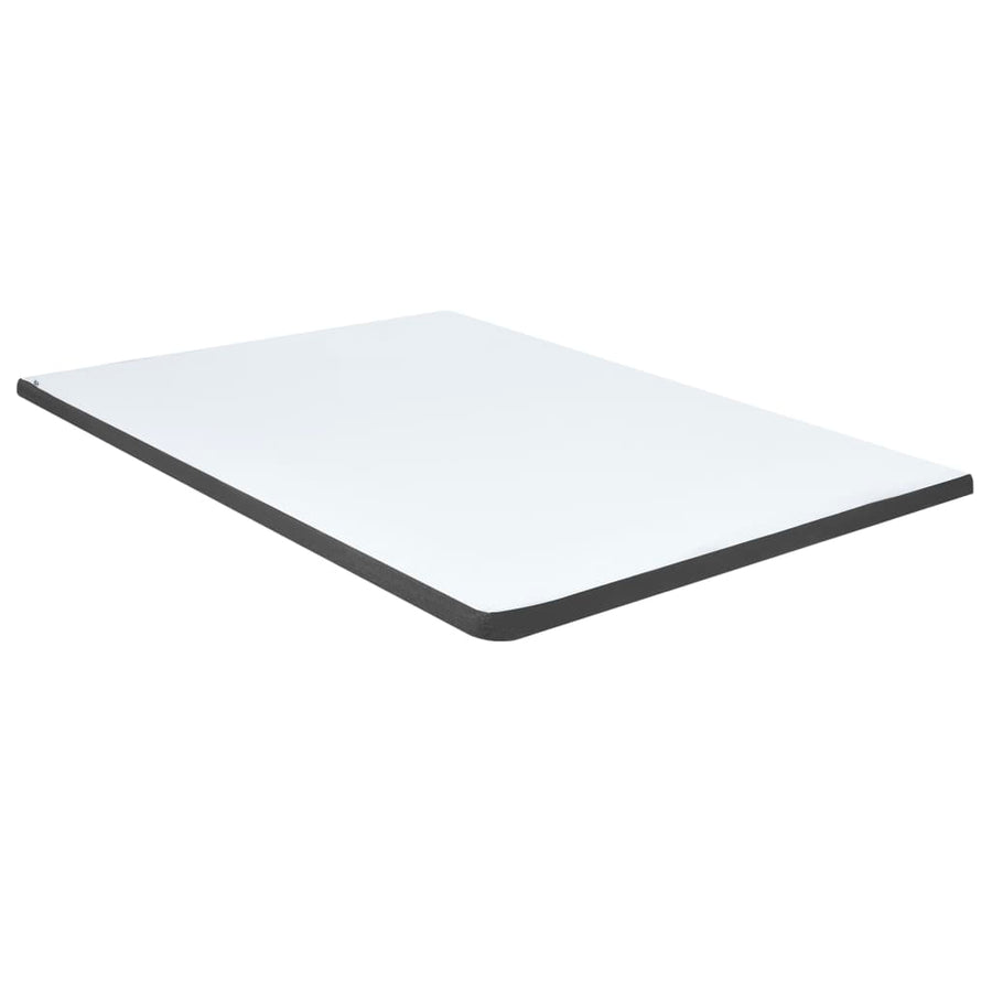 Boxspring Stof Donkergrijs 140 x 200 cm Vierkant hoofdeinde + 24,5 cm bedbodem