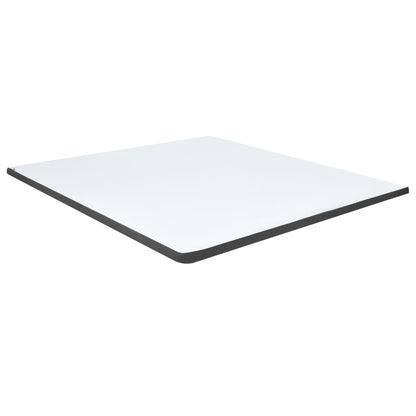 Boxspring Stof Donkergrijs 160 x 200 cm Vierkant hoofdeinde + 24,5 cm bedbodem
