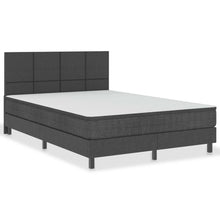Boxspring Stof Donkergrijs 180 x 200 cm Vierkant hoofdeinde + 24,5 cm bedbodem