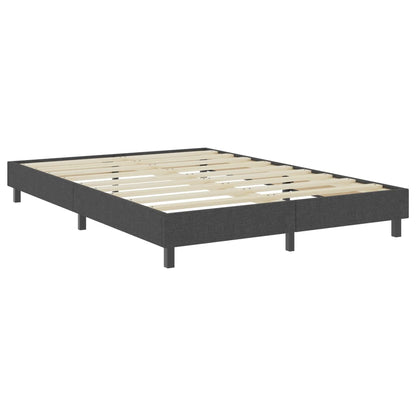Boxspring Stof Donkergrijs 180 x 200 cm Vierkant hoofdeinde + 24,5 cm bedbodem