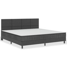 Boxspring Stof Donkergrijs 200 x 200 cm