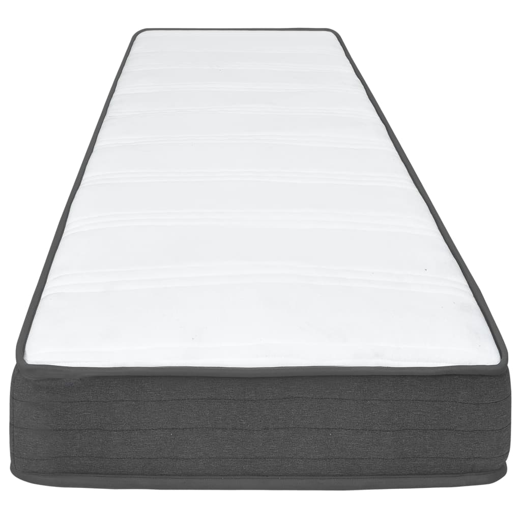 Boxspring Stof Donkergrijs 100 x 200 cm 35.5 cm