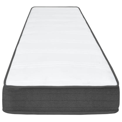 Boxspring Stof Donkergrijs 100 x 200 cm 35.5 cm