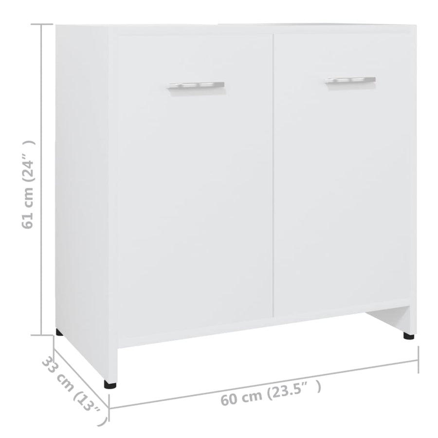 Badkamerkast 60X33X6 Cm Bewerkt Hout Wit