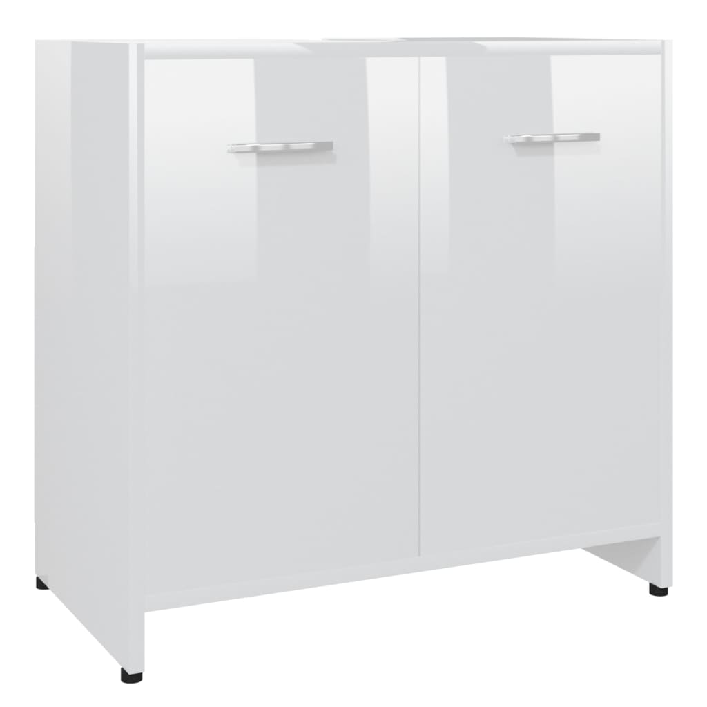 Badkamerkast 60X33X6 Cm Spaanplaat Hoogglans wit