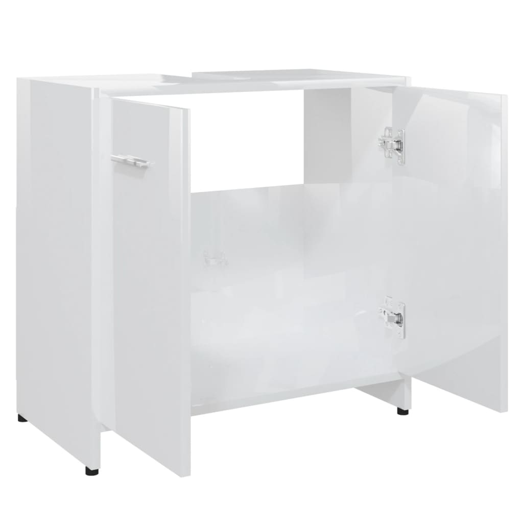 Badkamerkast 60X33X6 Cm Spaanplaat Hoogglans wit