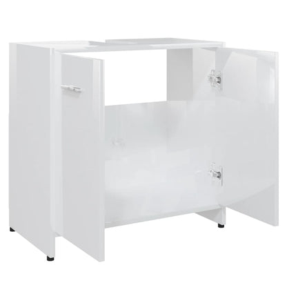 Badkamerkast 60X33X6 Cm Spaanplaat Hoogglans wit