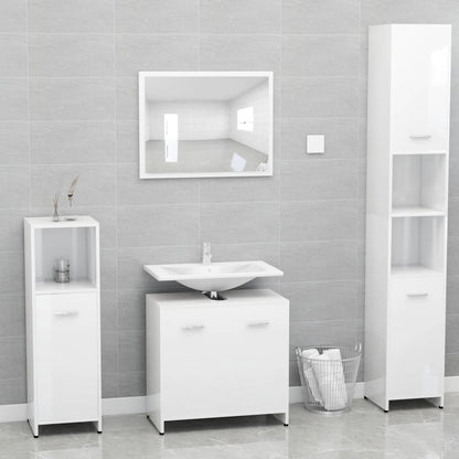 Badkamerkast 60X33X6 Cm Spaanplaat Hoogglans wit