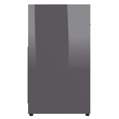 Badkamerkast 60x33x61 cm spaanplaat hoogglans grijs