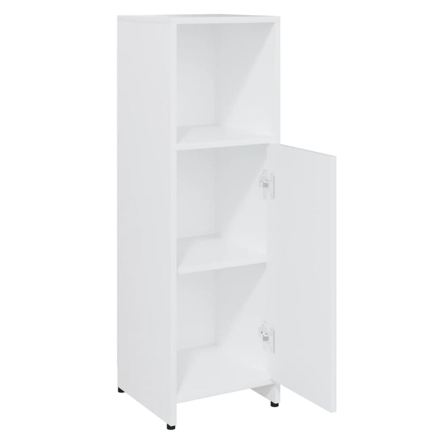 Badkamerkast 30X30X95 Cm Bewerkt Hout Wit