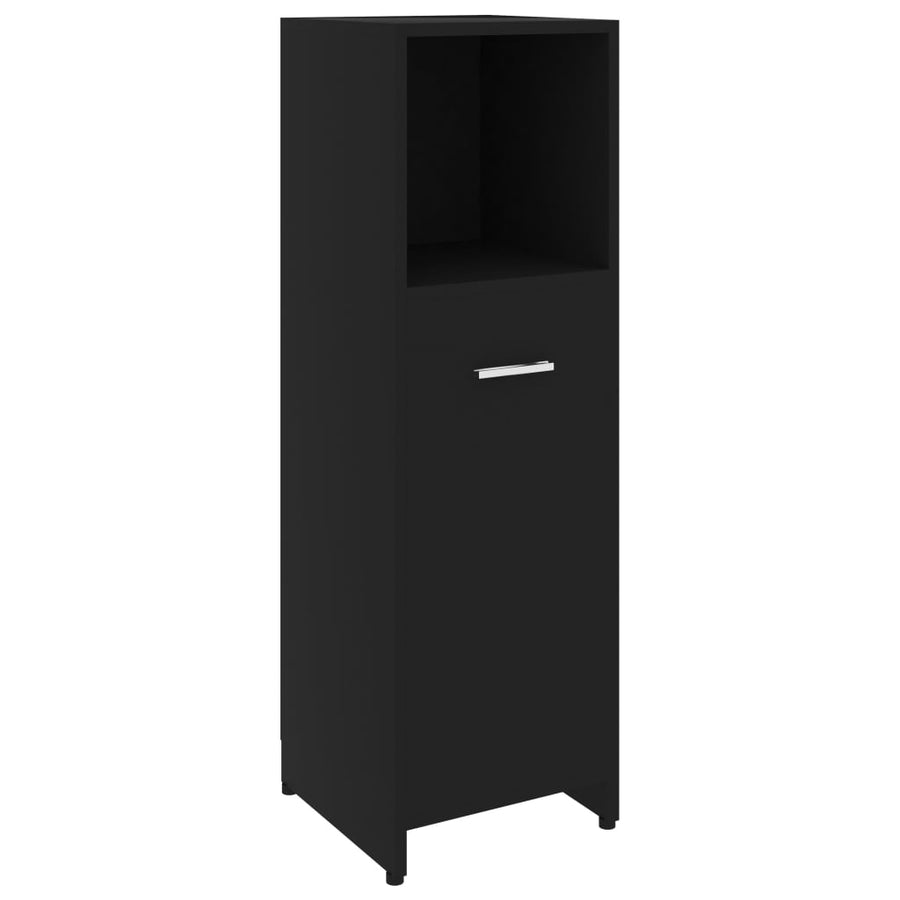 Badkamerkast 30X30X95 Cm Spaanplaat Zwart