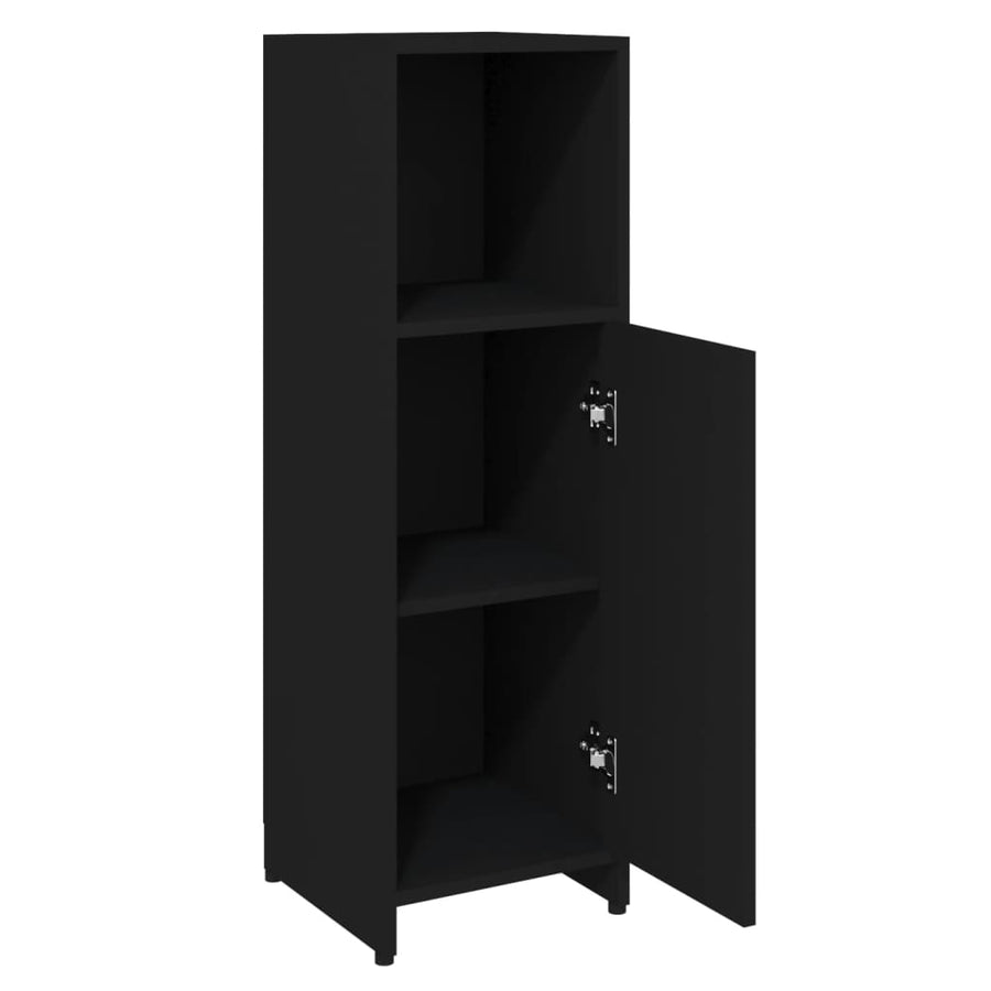 Badkamerkast 30X30X95 Cm Spaanplaat Zwart