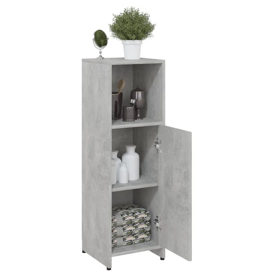 Badkamerkast 30X30X95 Cm Spaanplaat Betongrijs