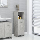 Bathroom cabinet 30x30x95 cm treated wood concrete gray