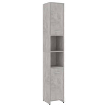 Badkamerkast 30X30X83,5 Cm Spaanplaat Betongrijs Met handvat