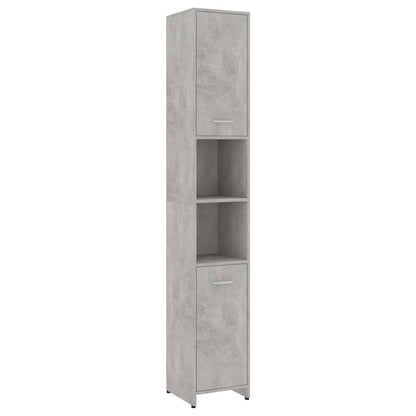 Badkamerkast 30X30X83,5 Cm Spaanplaat Betongrijs Met handvat