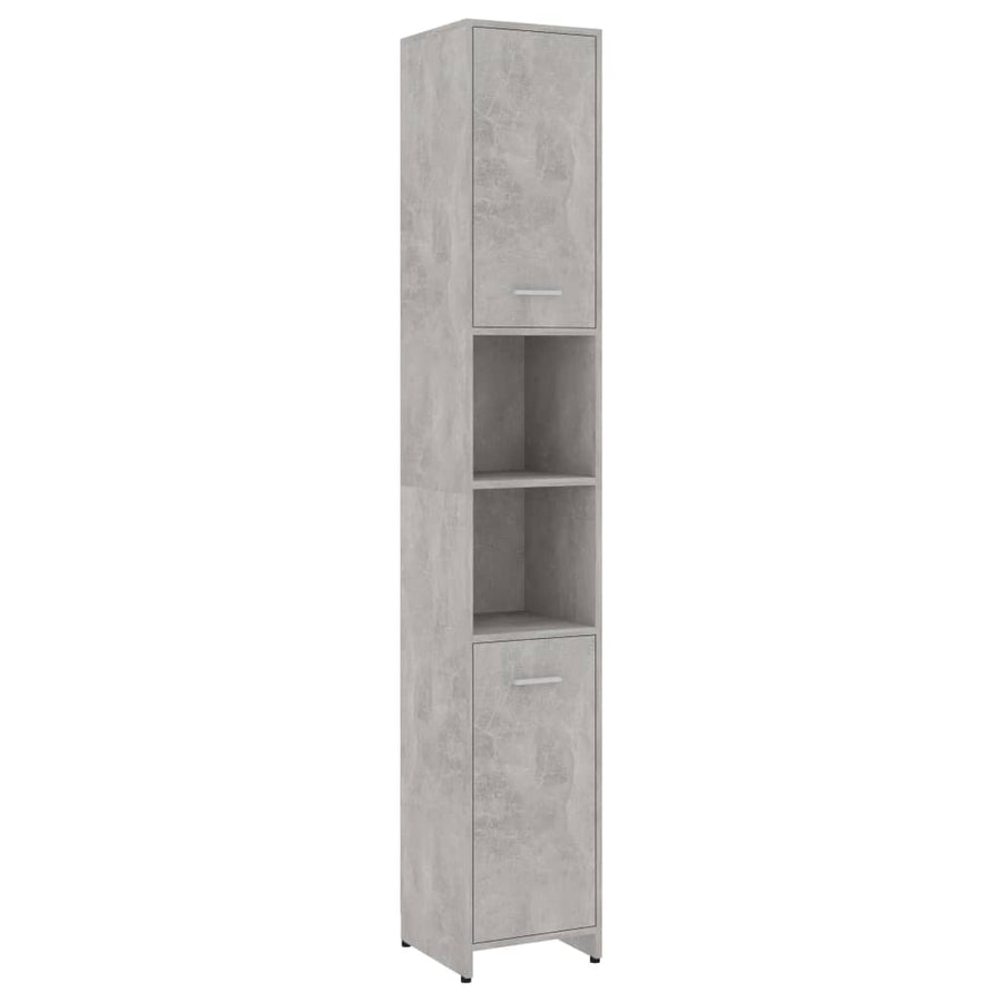 Badkamerkast 30X30X83,5 Cm Spaanplaat Betongrijs Met handvat