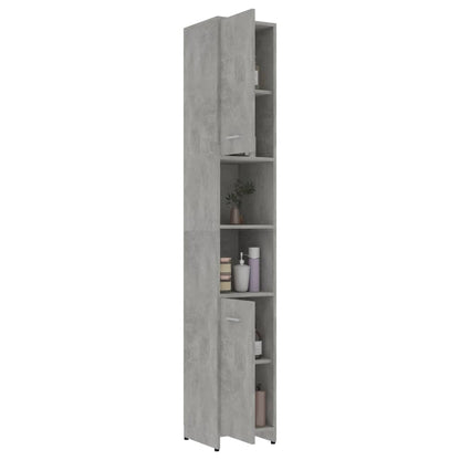 Badkamerkast 30X30X83,5 Cm Spaanplaat Betongrijs Met handvat