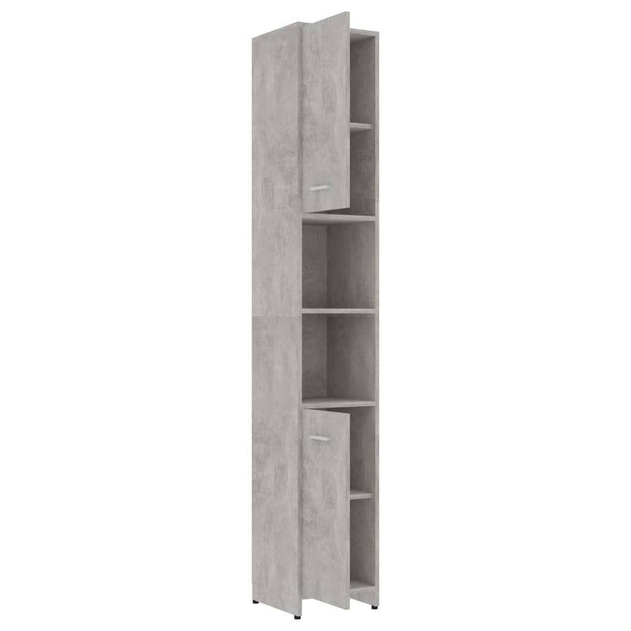 Badkamerkast 30X30X83,5 Cm Spaanplaat Betongrijs Met handvat