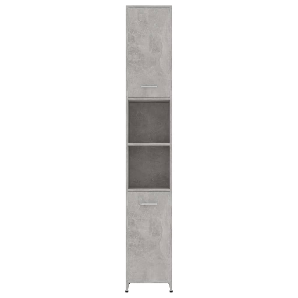 Badkamerkast 30X30X83,5 Cm Spaanplaat Betongrijs Met handvat