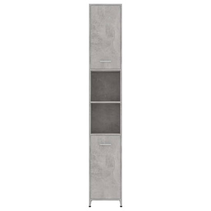 Badkamerkast 30X30X83,5 Cm Spaanplaat Betongrijs Met handvat