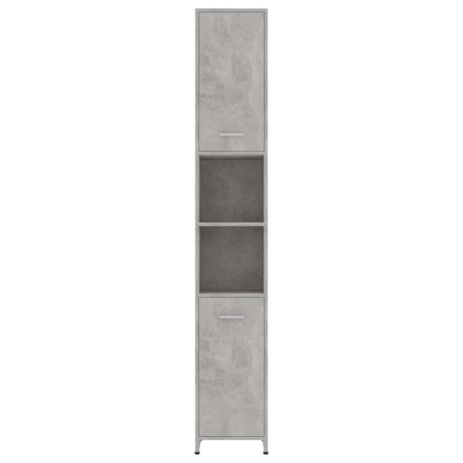Badkamerkast 30X30X83,5 Cm Spaanplaat Betongrijs Met handvat
