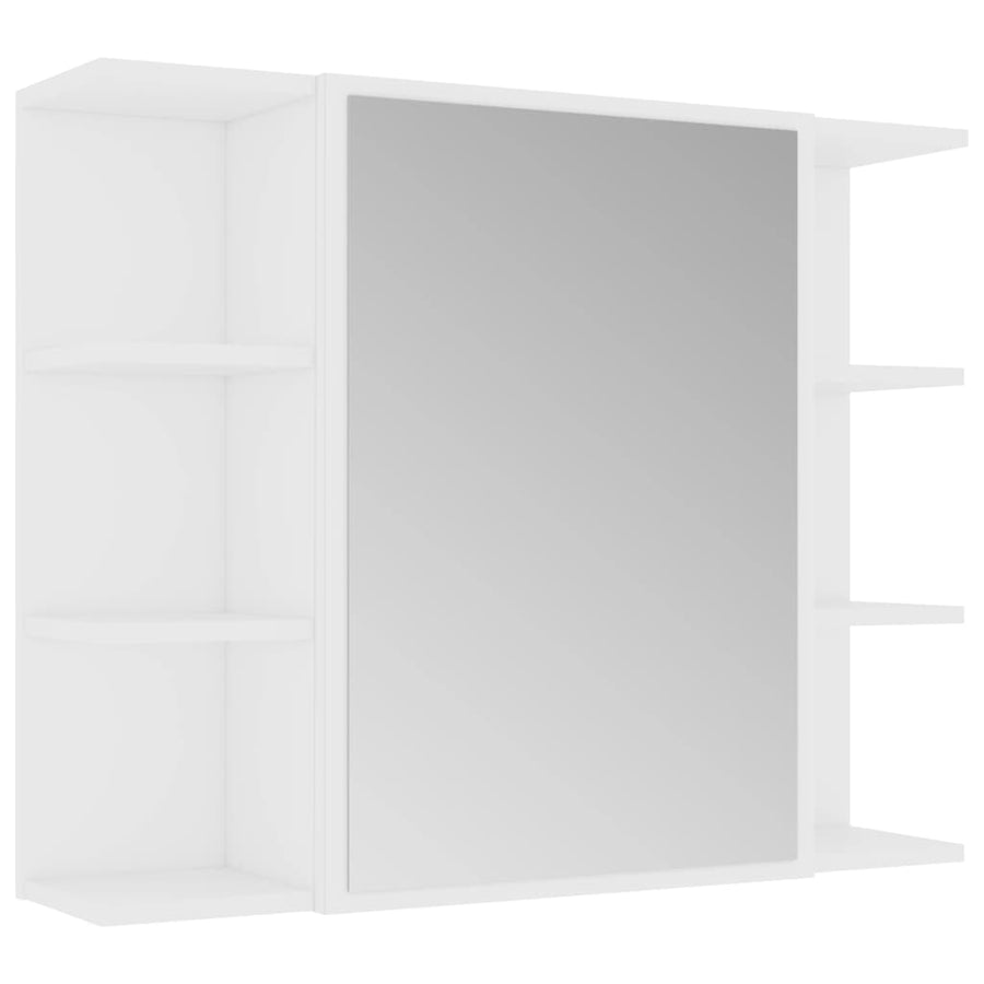 Badkamerspiegelkast 80X20,5X64 Cm Bewerkt Hout Wit