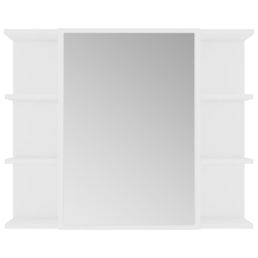 Badkamerspiegelkast 80X20,5X64 Cm Bewerkt Hout Wit
