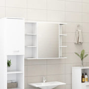 Bathroom Mirror Cabinet 80x20.5x64 cm Engineered Wood White