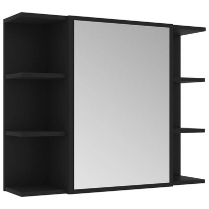Badkamerspiegelkast 80X20,5X64 Cm Spaanplaat Zwart