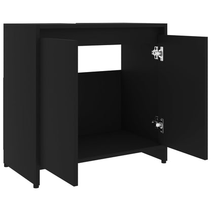 Badkamerkast 60X33X6 Cm Spaanplaat Zwart