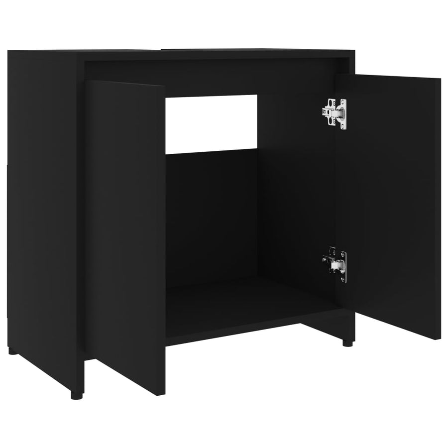 Badkamerkast 60X33X6 Cm Spaanplaat Zwart