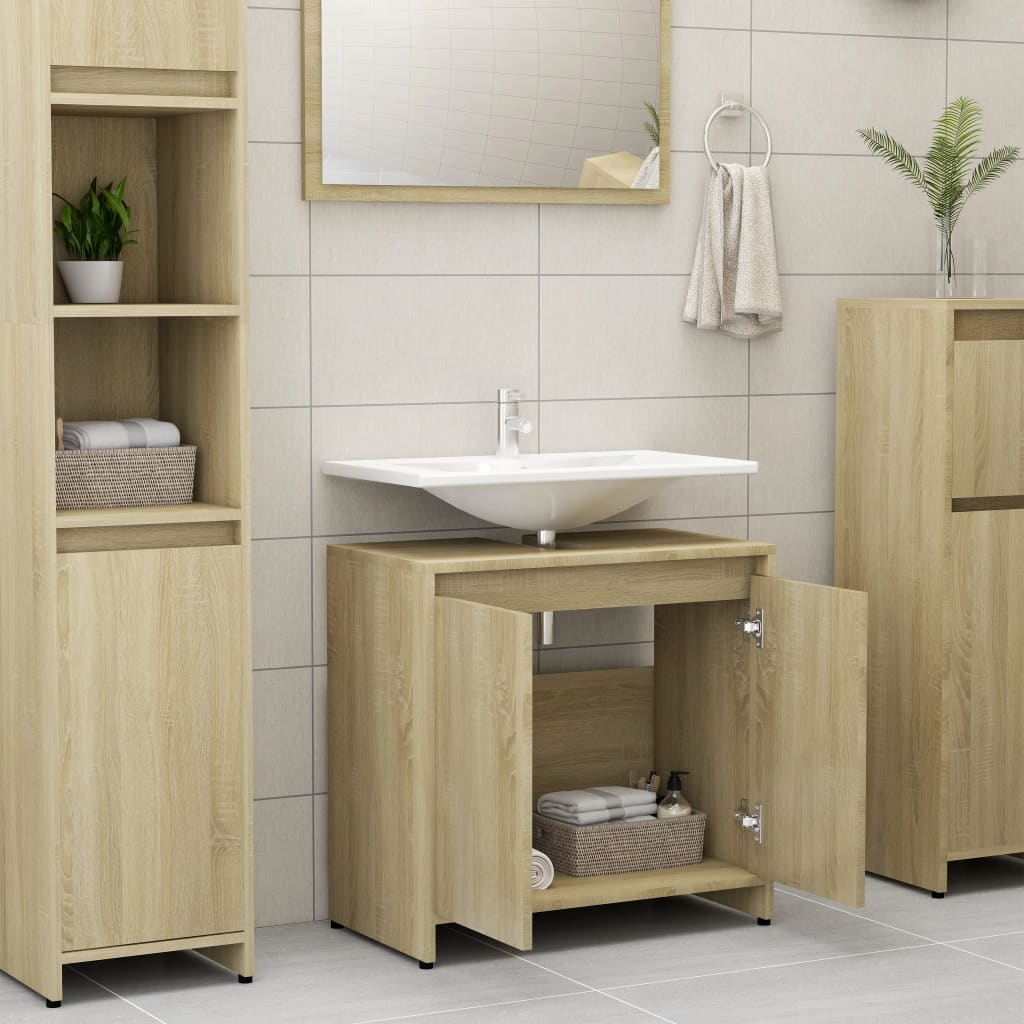 Badkamerkast 60X33X6 Cm Spaanplaat Kleurig Sonoma eiken