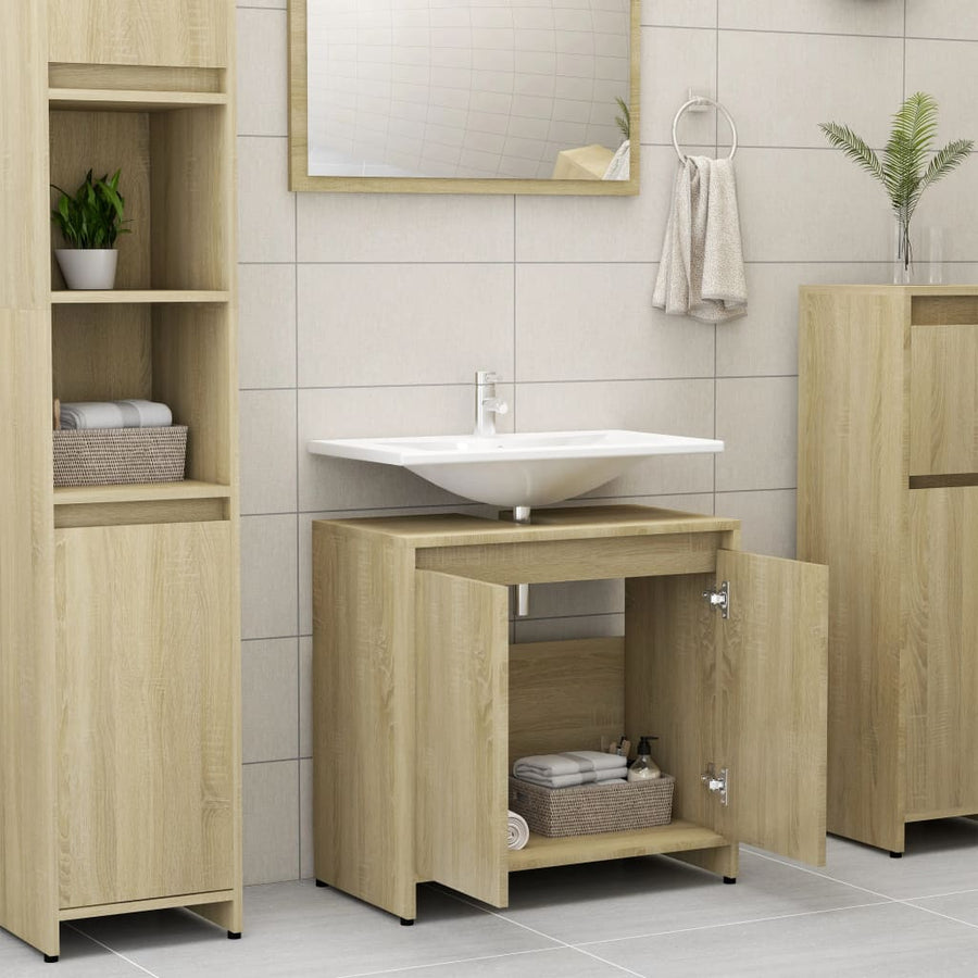 Badkamerkast 60X33X6 Cm Spaanplaat Kleurig Sonoma eiken