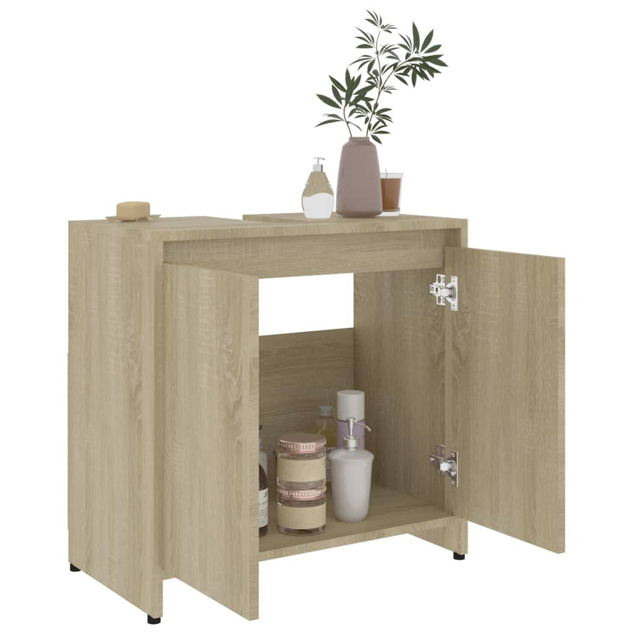 Badkamerkast 60X33X6 Cm Spaanplaat Kleurig Sonoma eiken