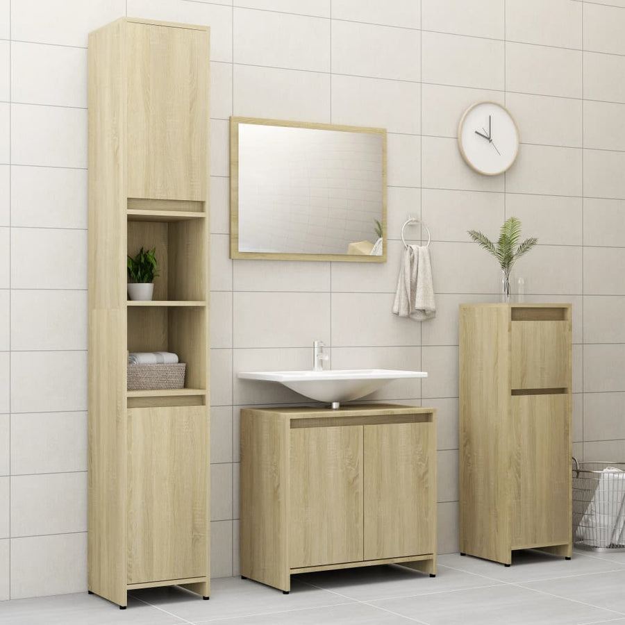Badkamerkast 60X33X6 Cm Spaanplaat Kleurig Sonoma eiken
