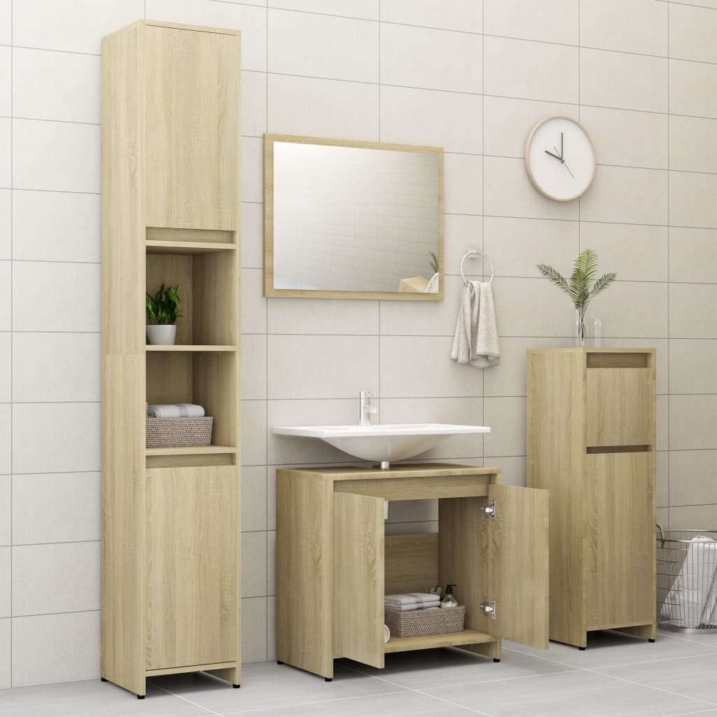 Badkamerkast 60X33X6 Cm Spaanplaat Kleurig Sonoma eiken
