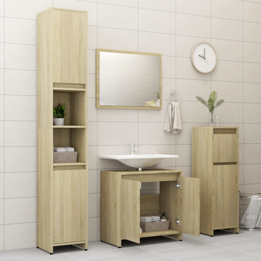 Badkamerkast 60X33X6 Cm Spaanplaat Kleurig Sonoma eiken