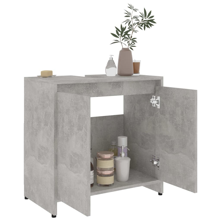 Badkamerkast 60X33X6 Cm Spaanplaat Betongrijs