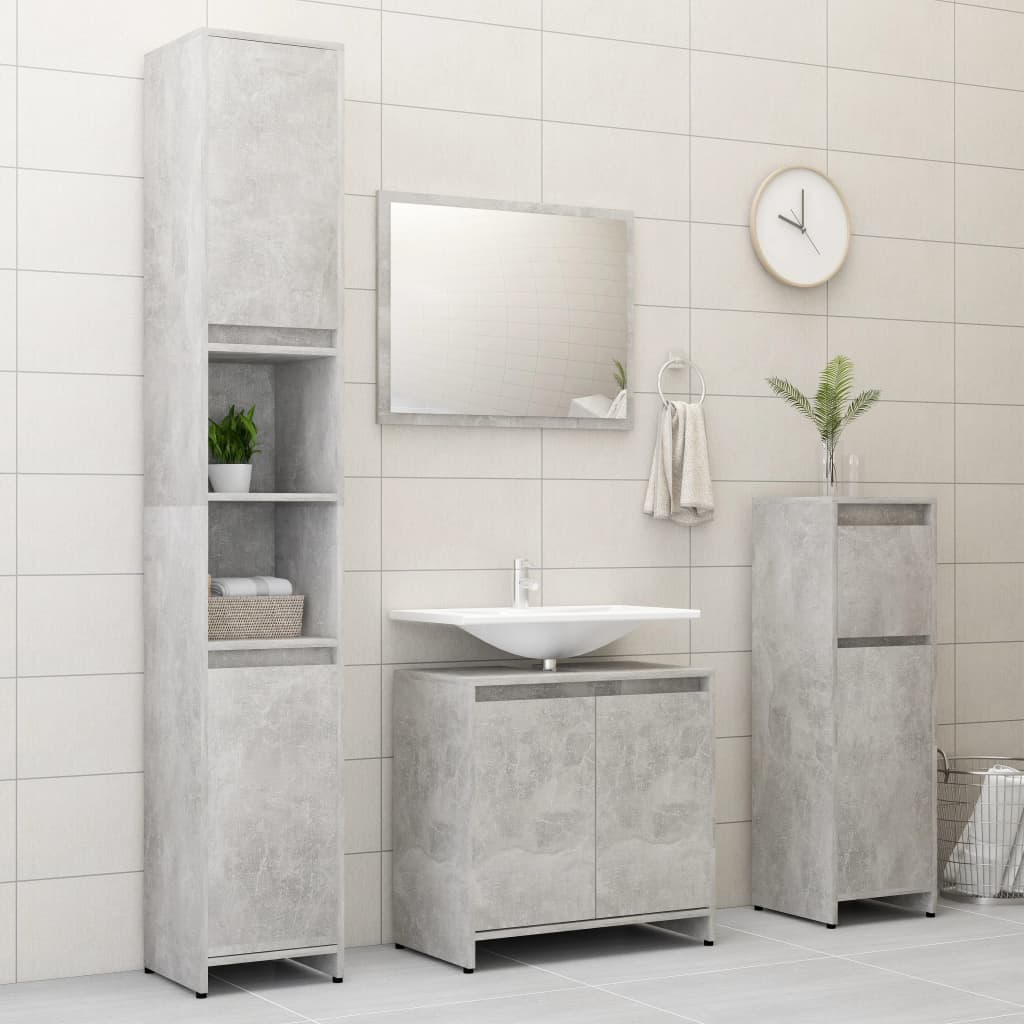 Badkamerkast 60X33X6 Cm Spaanplaat Betongrijs