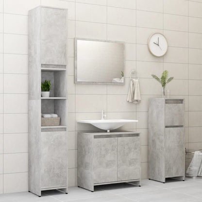 Badkamerkast 60X33X6 Cm Spaanplaat Betongrijs