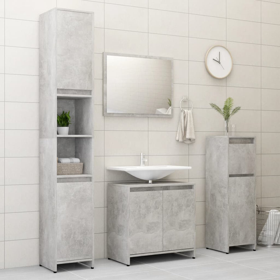 Badkamerkast 60X33X6 Cm Spaanplaat Betongrijs