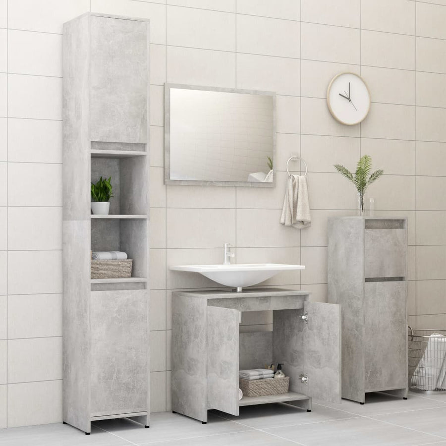 Badkamerkast 60X33X6 Cm Spaanplaat Betongrijs