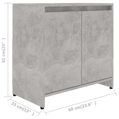 Badkamerkast 60X33X6 Cm Spaanplaat Betongrijs