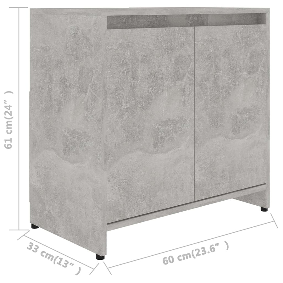 Badkamerkast 60X33X6 Cm Spaanplaat Betongrijs