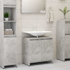 Bathroom cabinet 60x33x61 cm engineered wood concrete grey
