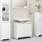 Bathroom cabinet 60x33x61 cm engineered wood high gloss white