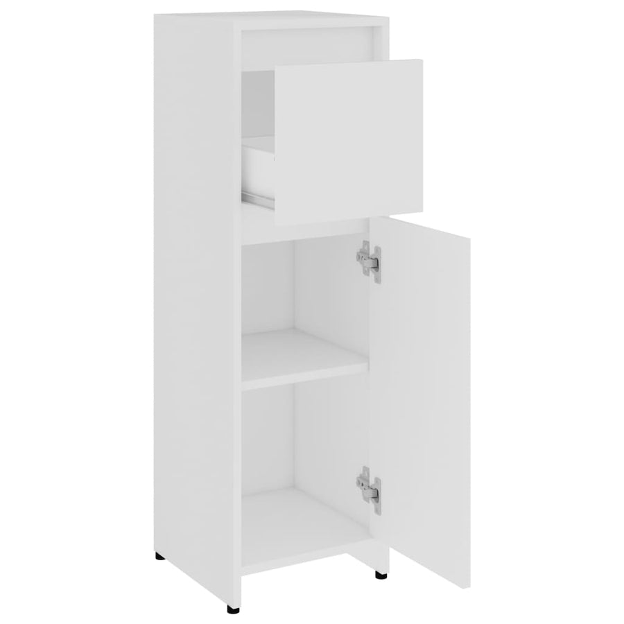 Badkamerkast 30X30X95 Cm Bewerkt Hout Wit